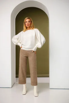 Alonso coffee-colored culottes