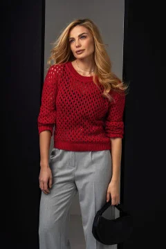 Coral-colored Huron sweater
