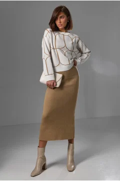 Sand-colored skirt 