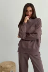 Chocolate-colored sweater "Katrin"