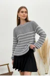 Grey striped jumper "Ketta"