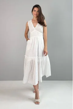 Dress "Anor" milky color
