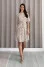Dress "Malika" beige with powder print