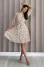 Dress "Malika" beige with powder print