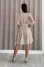 Dress "Malika" beige with powder print
