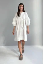 Dress "Melira" milky color