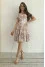 "Trudens" powder-colored dress with print
