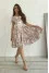 "Trudens" powder-colored dress with print