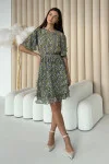 Платье «Мелфі» зеленого цвета с принтом