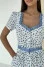 "Darlene" milky-colored dress with print