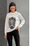 Sweatshirt "Floretta" milky color with print