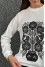 Sweatshirt "Floretta" milky color with print