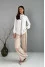 "Mileia" shirt in milky color with beige decor