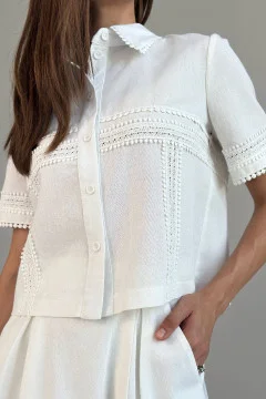 Shirt "Juliet" milky color