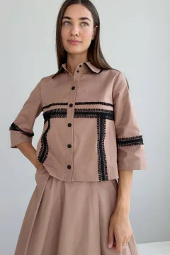 Birg shirt, mocha color