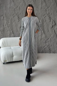 Платье «Зена» молочного цвета в полоску