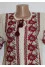 Вязаная вышиванка «Георгины» с коротким рукавом