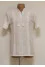 Knitted embroidered shirt "Nazar" in white with short sleeves