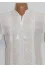 Knitted embroidered shirt "Nazar" in white with short sleeves