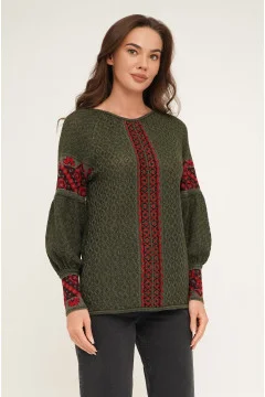 Knitted embroidered shirt 