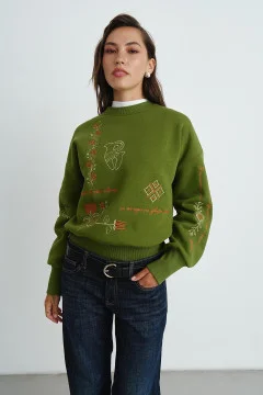 Sweatshirt "Marisya" olive color