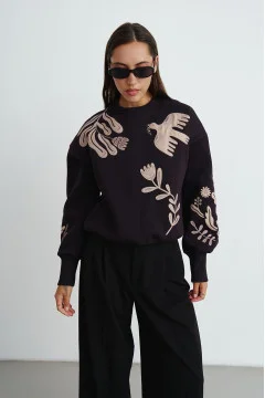 Sweatshirt "Gorlytsia" dark purple