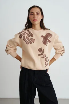 Sweatshirt "Gorlytsia" beige