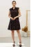 Black dress "Jevia" with print