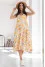 White sundress "Lucia" with yellow print