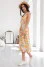 White sundress "Lucia" with yellow print