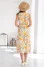 White sundress "Lucia" with yellow print