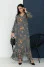 "Adriana" khaki dress with print