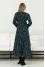 Dress "Ingrid" black with blue