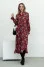 "Floret" burgundy dress with print