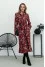 "Floret" burgundy dress with print