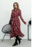 "Floret" burgundy dress with print