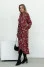 "Floret" burgundy dress with print