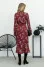"Floret" burgundy dress with print
