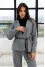 Cardigan "Alora" in gray with print