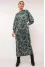 Платье «Клер» цвета зеленый принт Платье «Клер» цвета зеленый принт