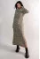 "Adelia" khaki dress with print