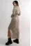 "Adelia" khaki dress with print