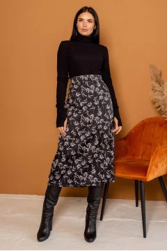 Black printed Minelli skirt