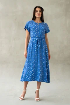 Jenny dress in blue with print