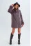 Women's fur coat "Patricia" in mocha color