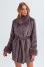 Women's fur coat "Patricia" in mocha color