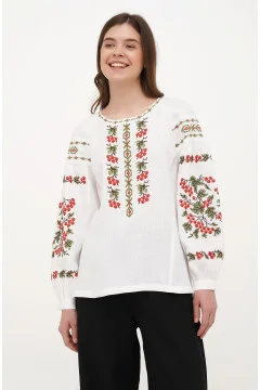 Embroidered "Bell" white