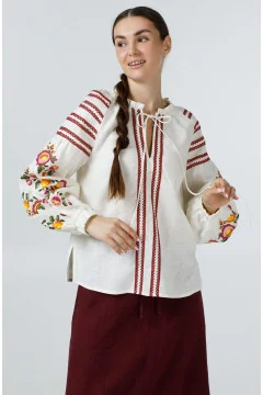 Embroidered shirt "Radoslava" white