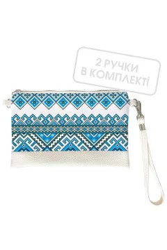 Clutch "Blue embroidery"