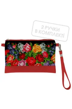 Clutch "Flower Boom" red